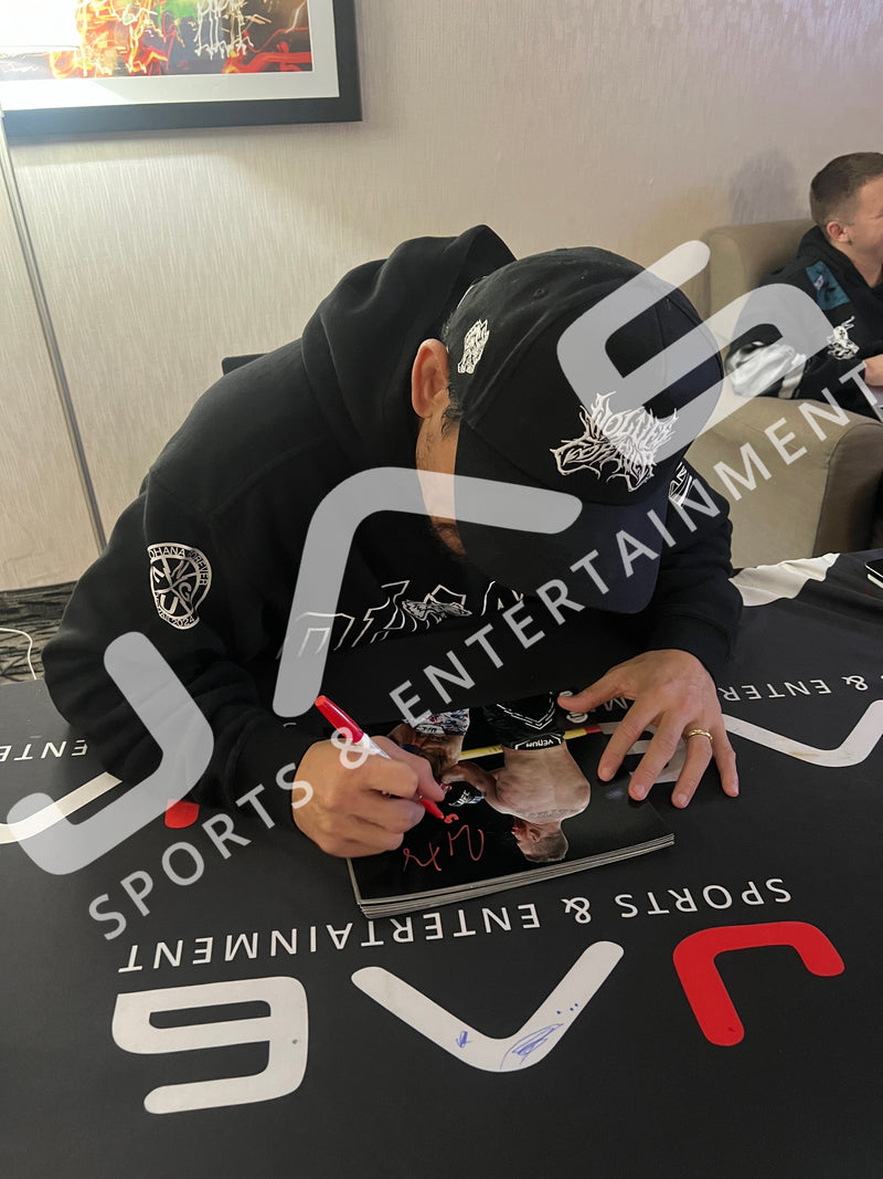 Max Holloway autographed signed 8x10 photo UFC Blessed JSA COA Justin Gaethje