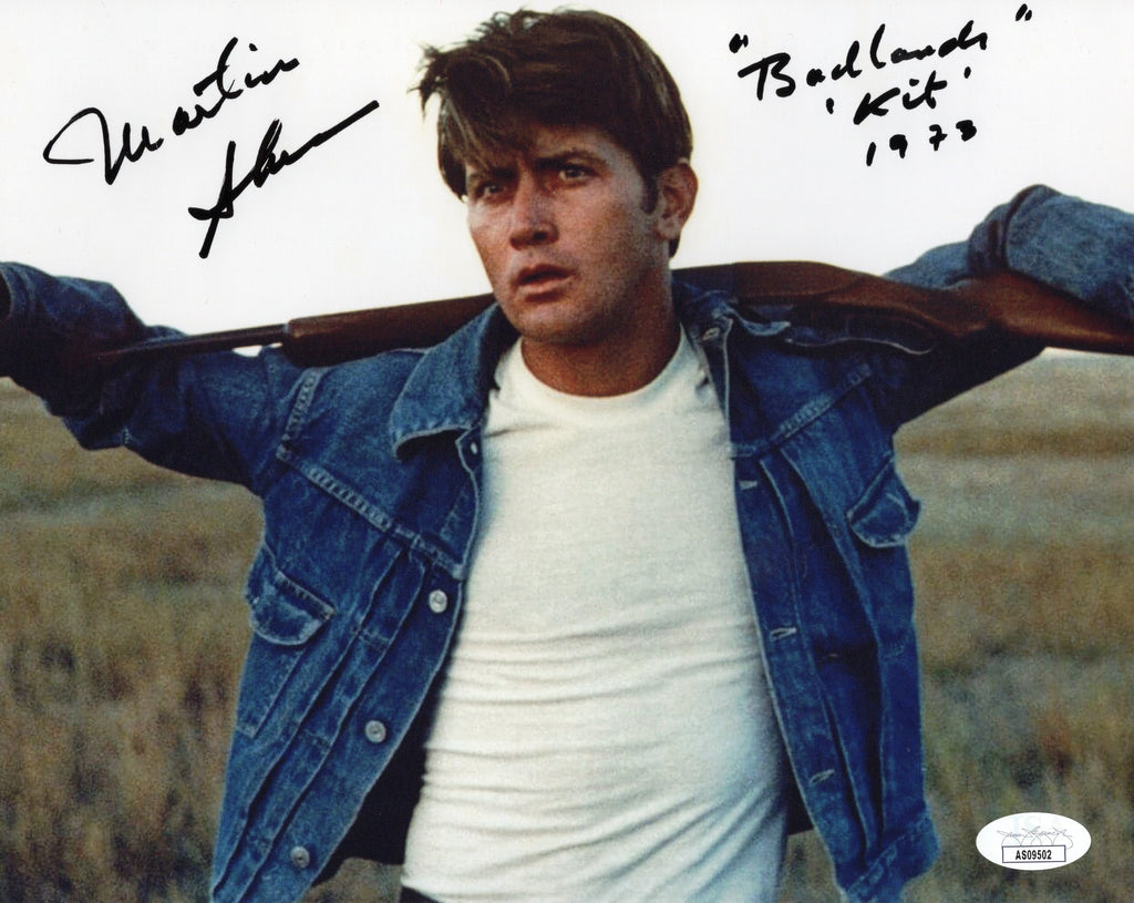 Martin Sheen autographed signed inscribed 8x10 BadLands JSA COA Kit