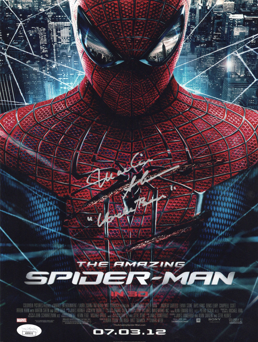 Martin Sheen autographed signed inscribed 11x14 JSA COA The Amazing Spiderman