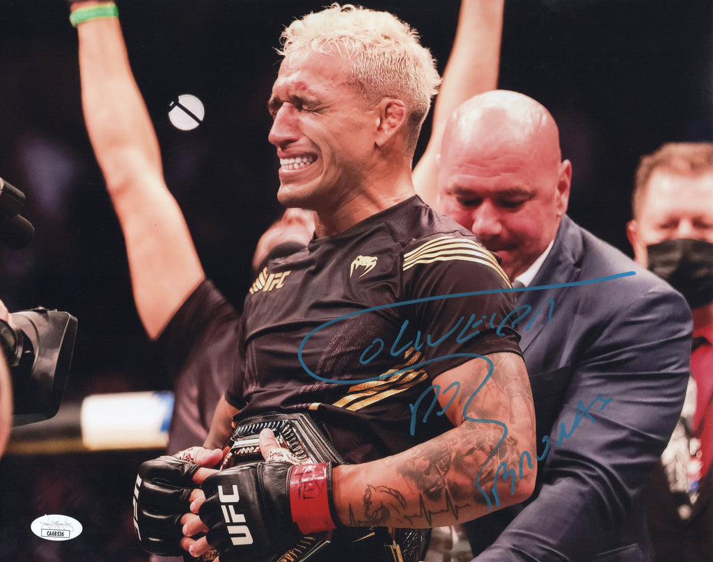 Charles Oliveira autograph signed 11x14 photo UFC JSA COA Michael Chandler