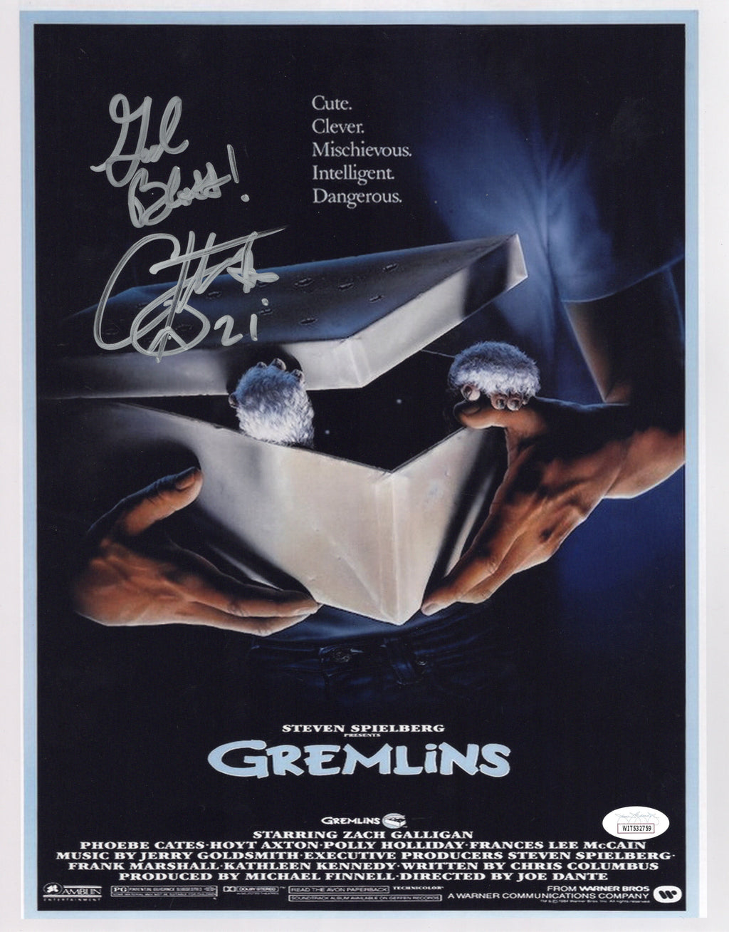Corey Feldman inscribed signed 11x14 Gremlins JSA COA