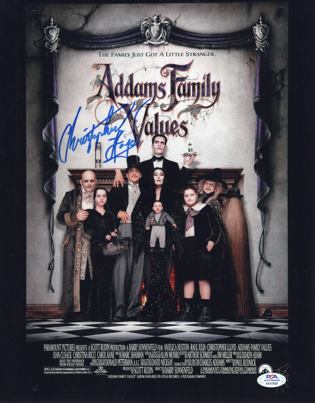 Christopher Lloyd autographed signed 11x14 photo PSA The Addams Family Values