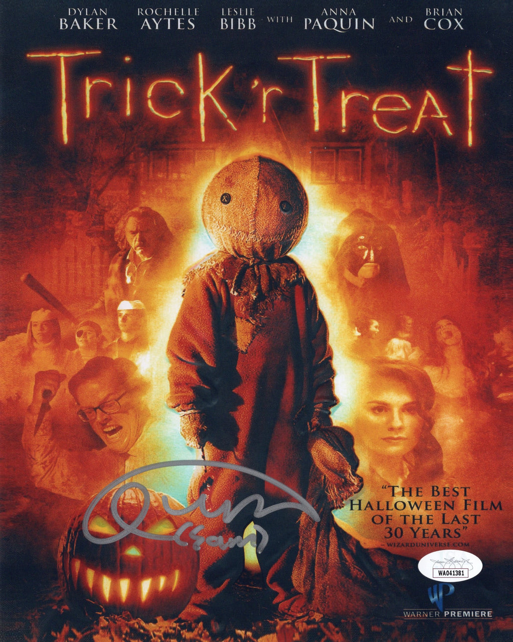 Quinn Lord autographed signed 8x10 photo Trick R Treat JSA COA Sam