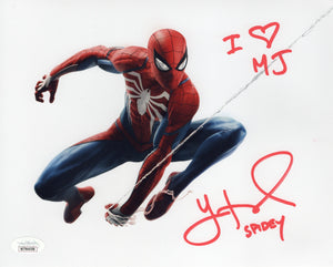 Yuri Lowenthal autographed inscribed 8x10 photo Spider-Man JSA COA Peter Parker