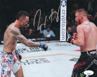 Max Holloway autographed signed 8x10 photo UFC Blessed JSA COA Justin Gaethje