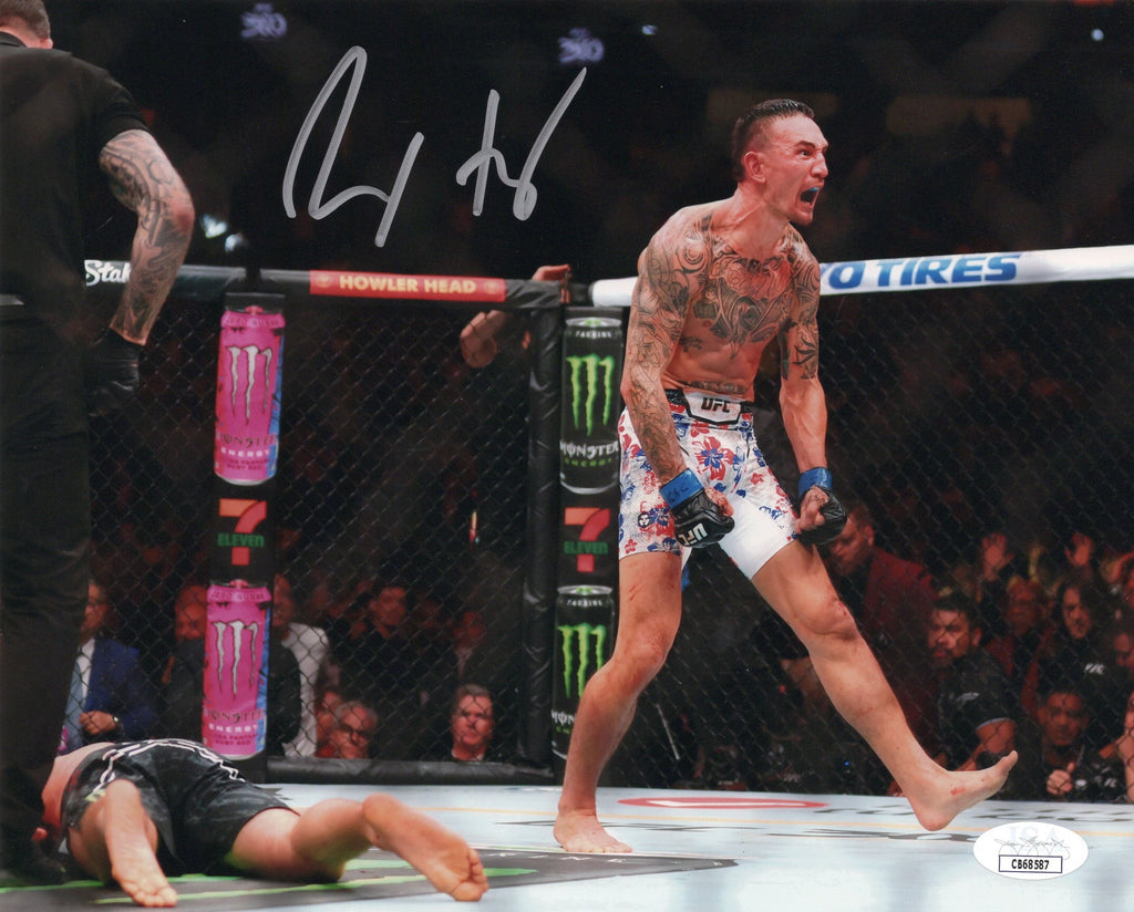 Max Holloway autographed signed 8x10 photo UFC Blessed JSA COA Justin Gaethje