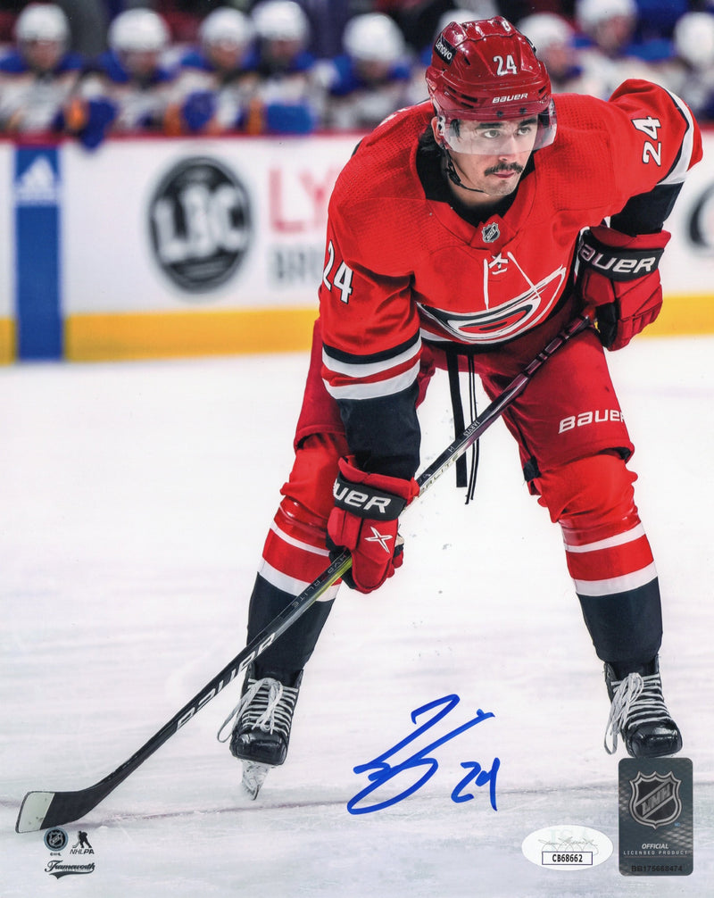 Seth Jarvis autographed signed 8x10 photo NHL Carolina Hurricanes JSA COA