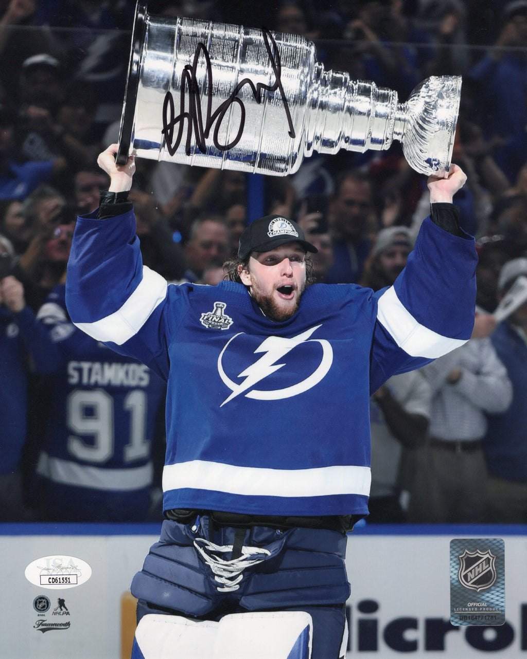 Andrei Vasilevskiy autographed signed 8x10 photo NHL Tampa Bay Lightning JSA COA