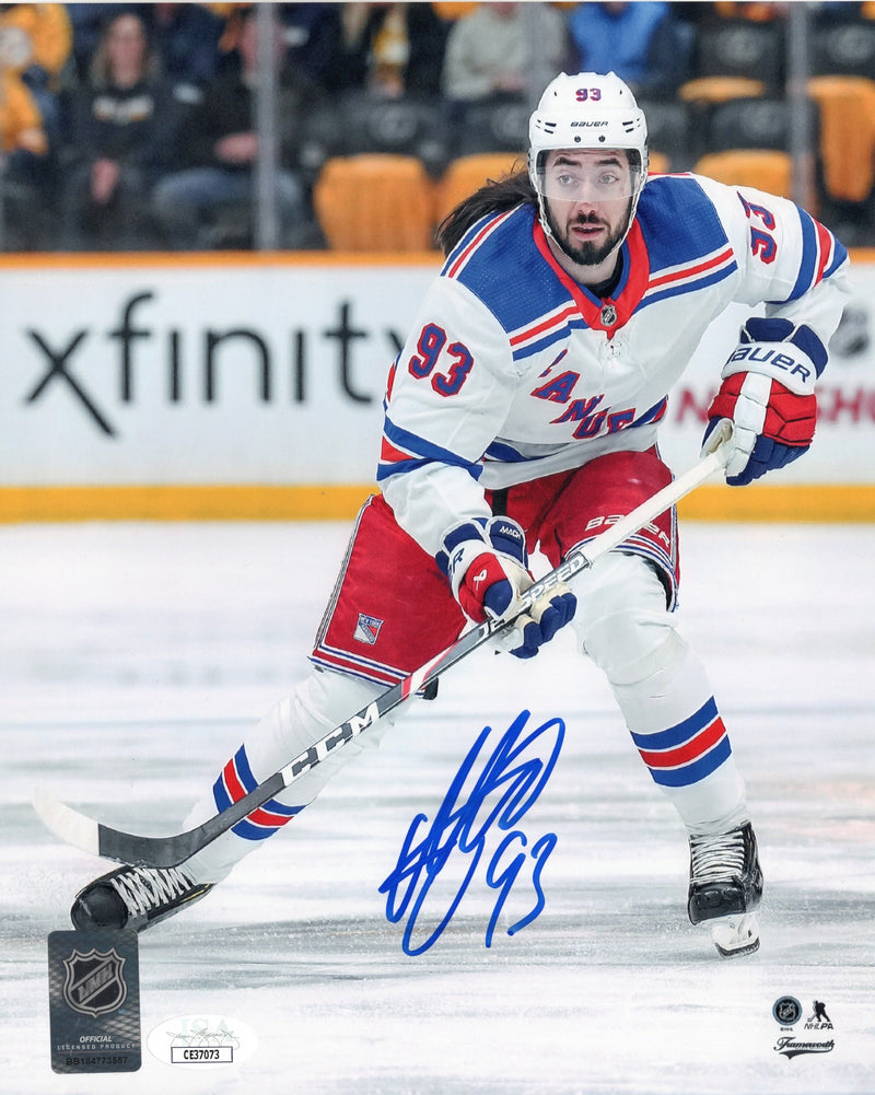 Mika Zibanejad autographed signed 8x10 photo NHL New York Rangers JSA COA