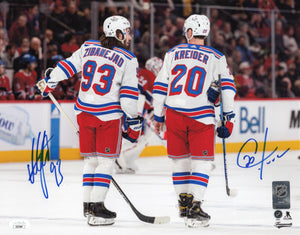 Mika Zibanejad & Chris Kreider signed 11x14 photo NHL New York Rangers JSA COA