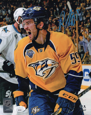 Roman Josi autographed signed 8x10 photo NHL Nashville Predators JSA COA