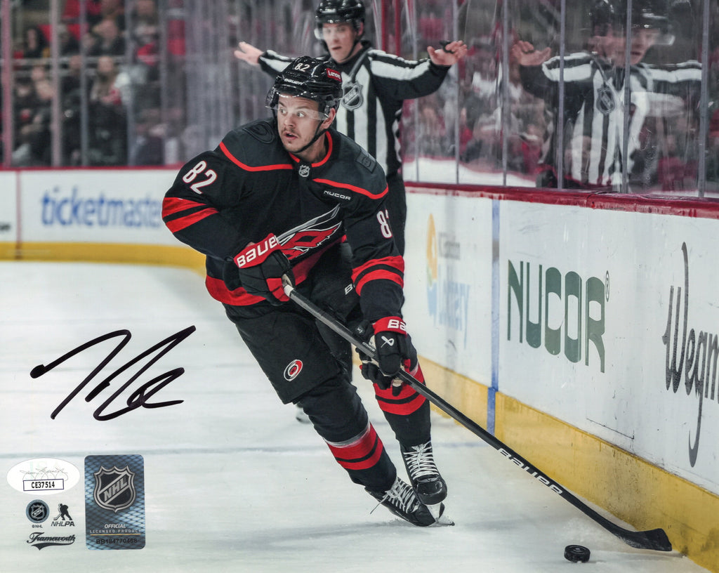 Jesperi Kotkaniemi autographed signed 8x10 photo NHL Carolina Hurricanes JSA COA