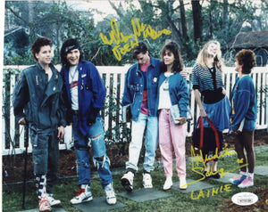 Dream a Little Dream cast signed inscribed 8x10 photo JSA COA Salenger McNamara