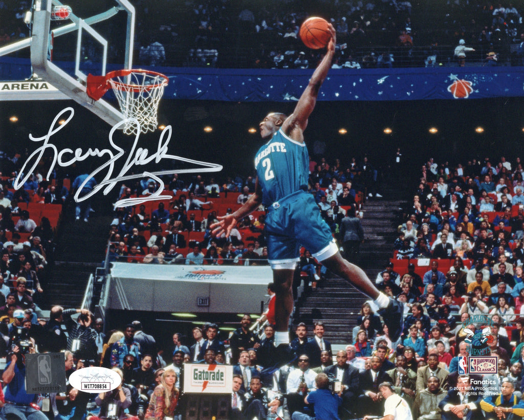 Larry Johnson autographed signed 8x10 photo NBA Charlotte Hornets JSA COA