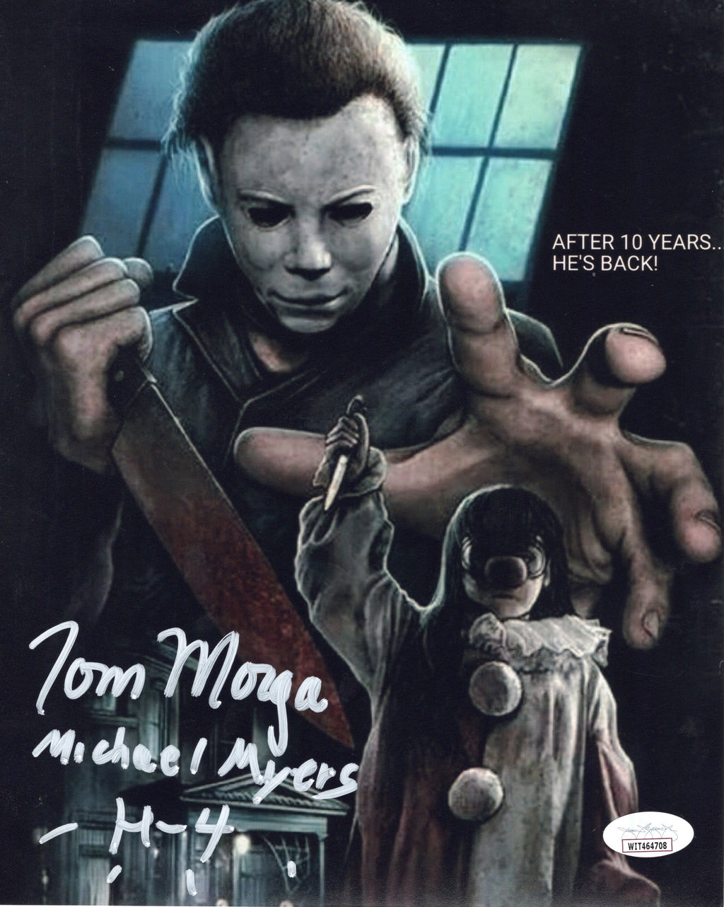 Tom Morga autographed signed inscribed 8x10 photo Michael Myers JSA COA