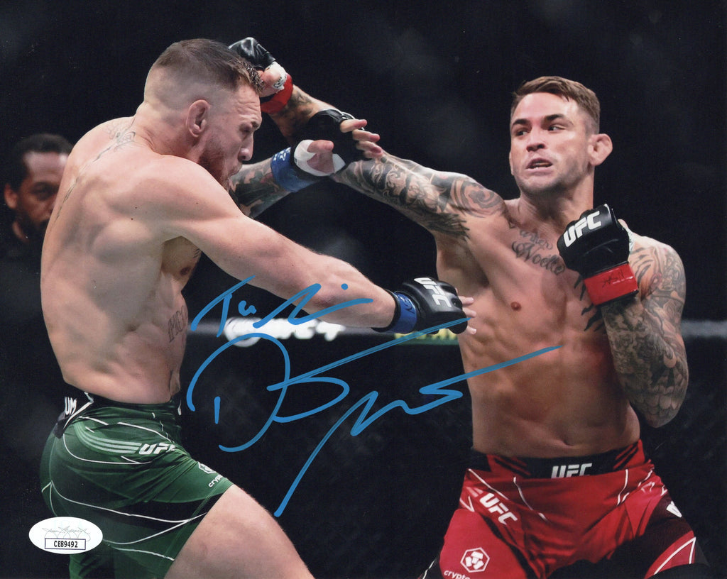Dustin Poirier autographed inscribed 8x10 photo UFC JSA COA Connor McGregor