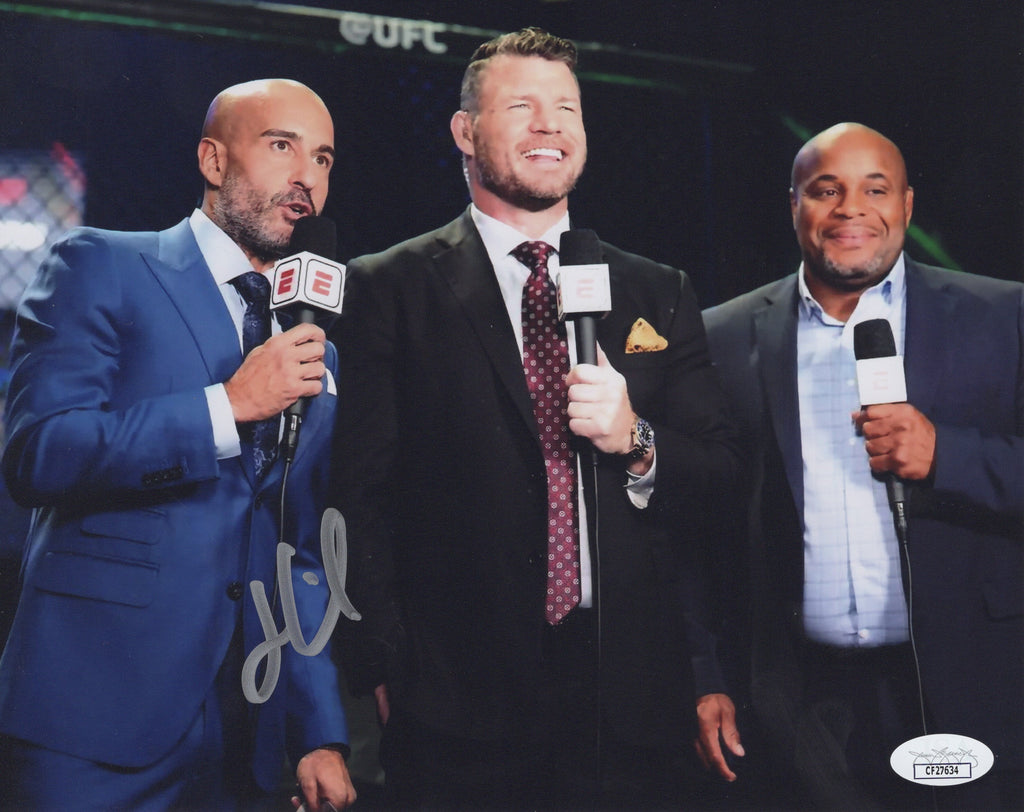 Jon Anik autographed signed 8x10 photo UFC JSA Daniel Cormier Michael Bisping