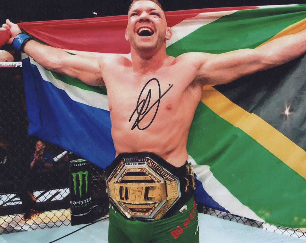 Dricus Du Plessis autographed signed 8x10 photo UFC JSA COA Vs Sean Strickland