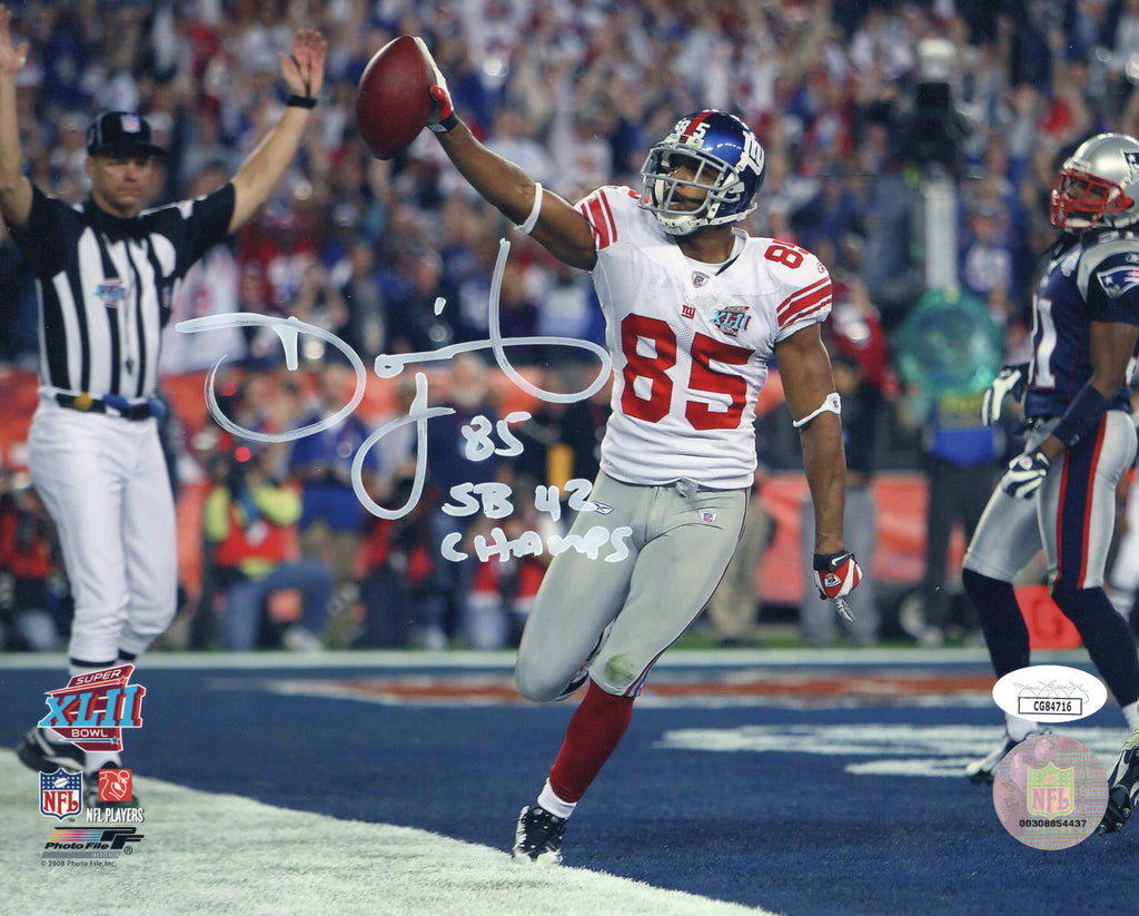 David Tyree autographed signed inscribed 8x10 photo NFL New York Giants JSA COA