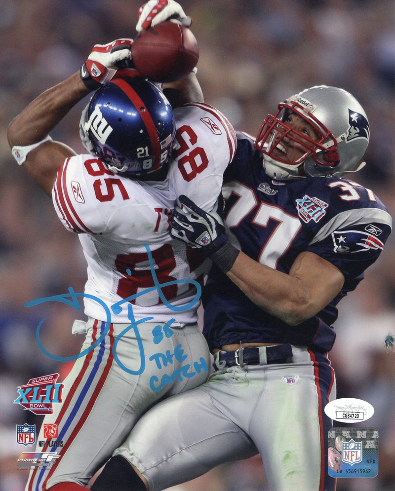 David Tyree autographed signed inscribed 8x10 photo NFL New York Giants JSA COA