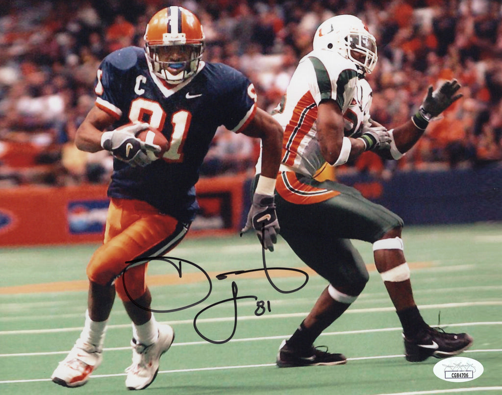 David Tyree autographed signed 8x10 photo NCAA Syracuse Orange JSA COA