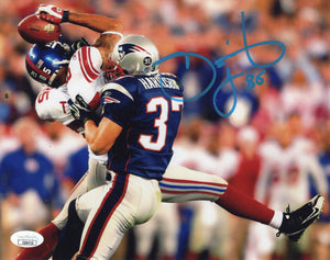 David Tyree autographed signed 8x10 photo NFL New York Giants JSA COA