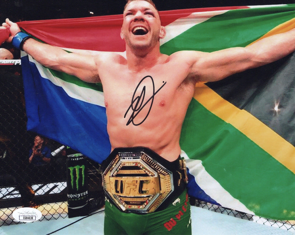 Dricus Du Plessis autographed signed 8x10 photo UFC JSA COA Vs Sean Strickland
