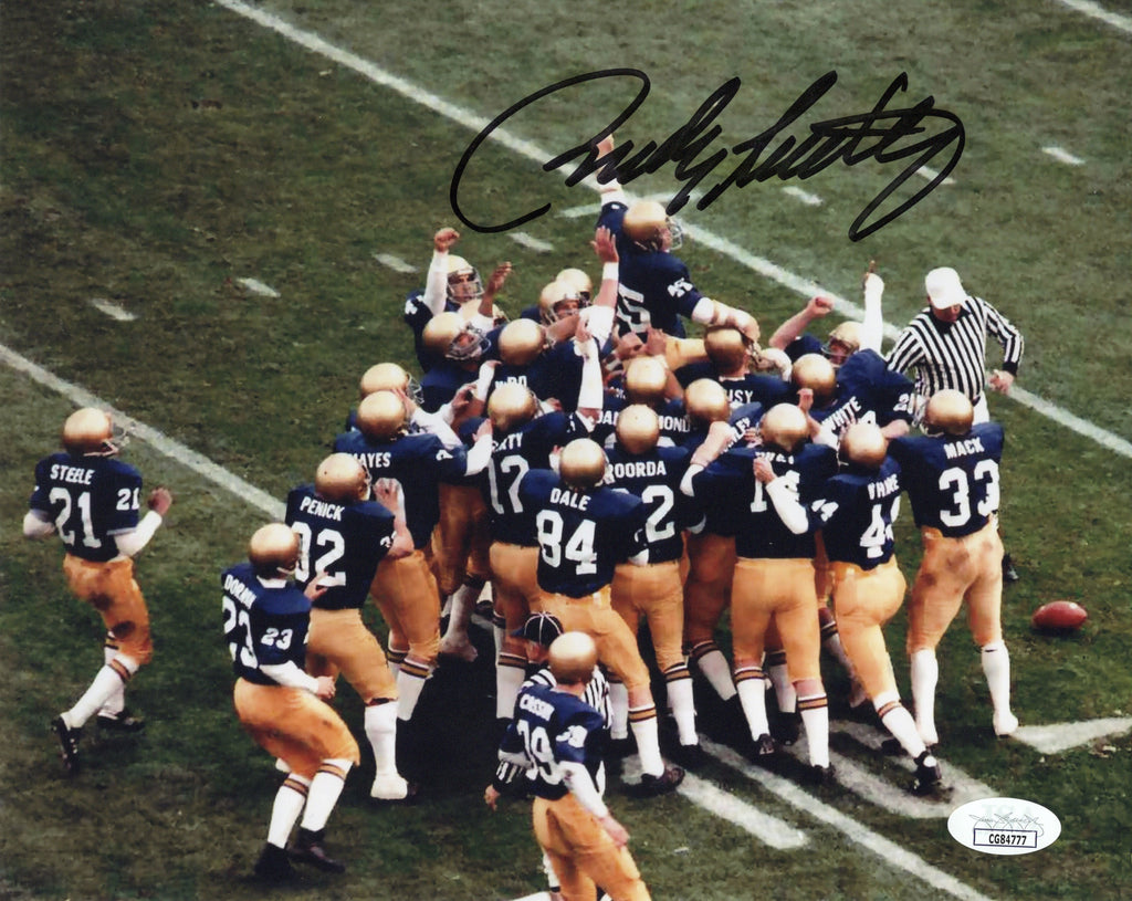 Rudy Ruettiger autographed signed 8x10 photo Notre Dame Fighting Irish JSA COA