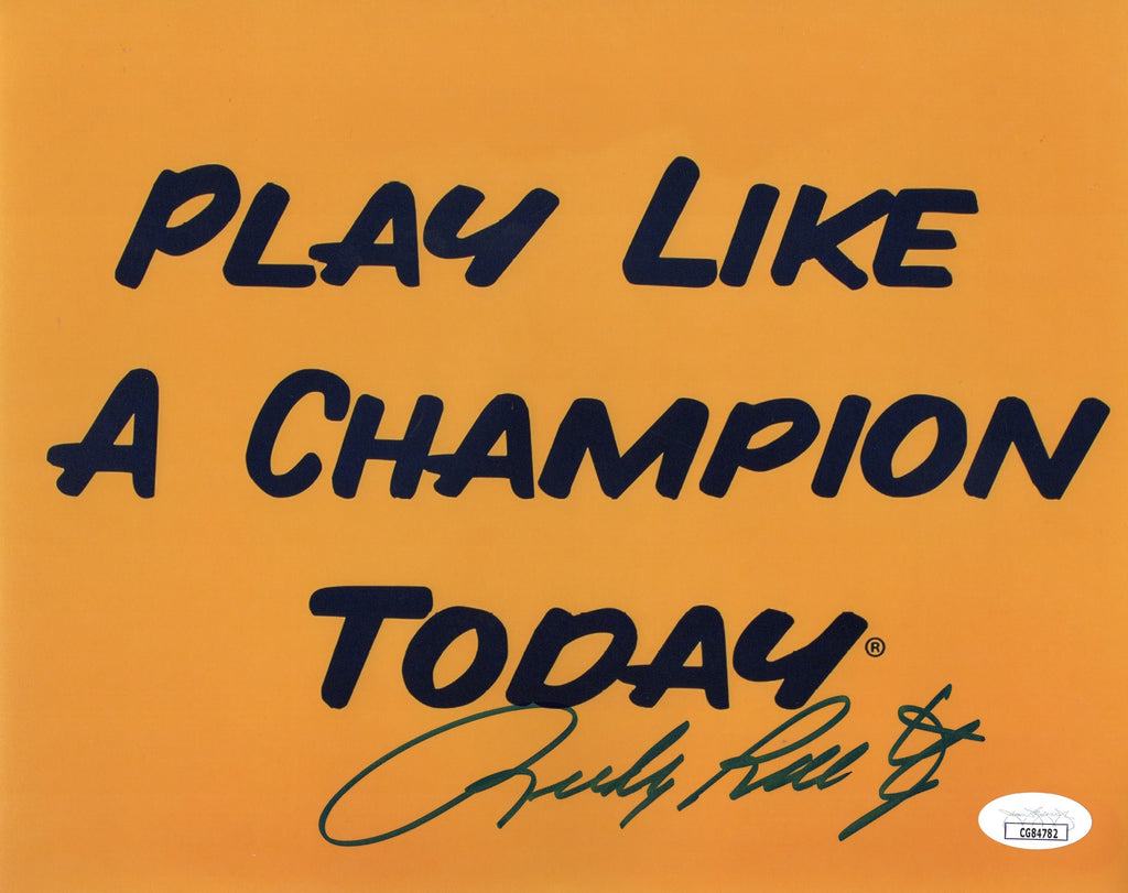 Rudy Ruettiger autographed signed 8x10 photo Notre Dame Fighting Irish JSA COA