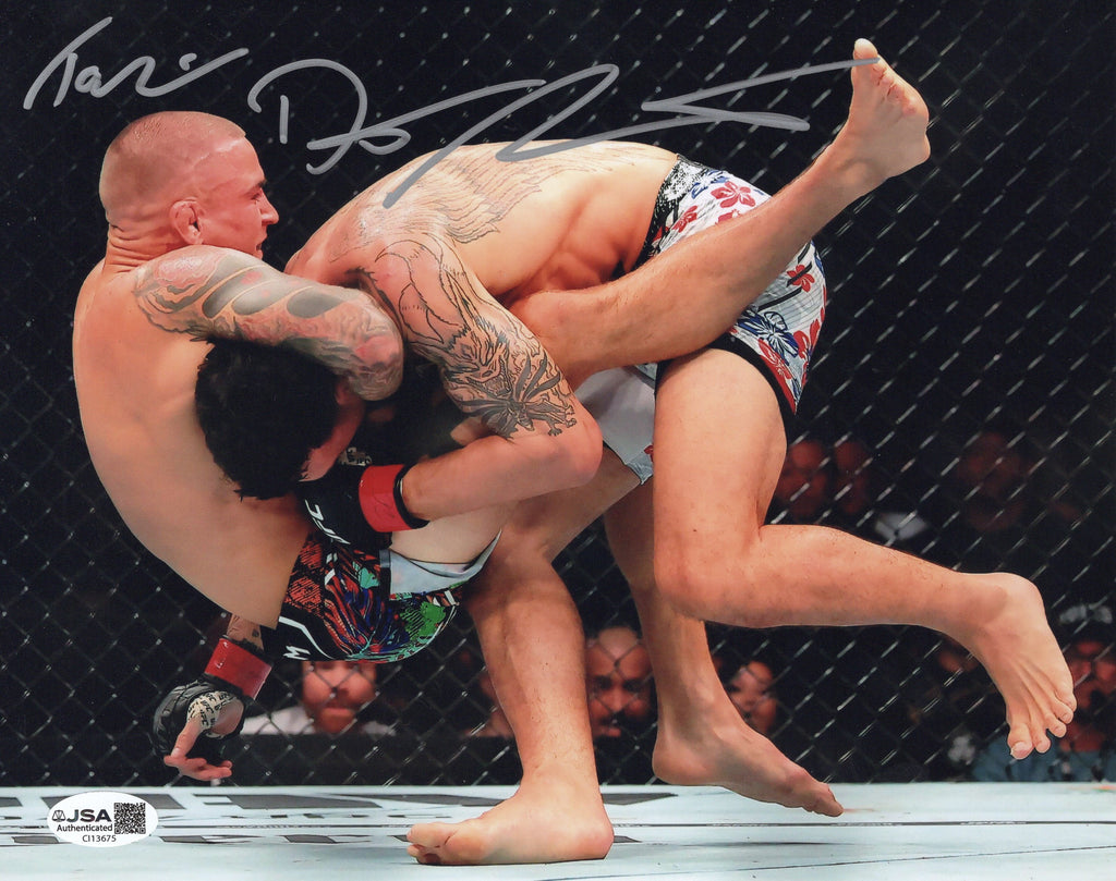 Dustin Poirier autographed signed inscribed 8x10 photo UFC JSA Max Holloway
