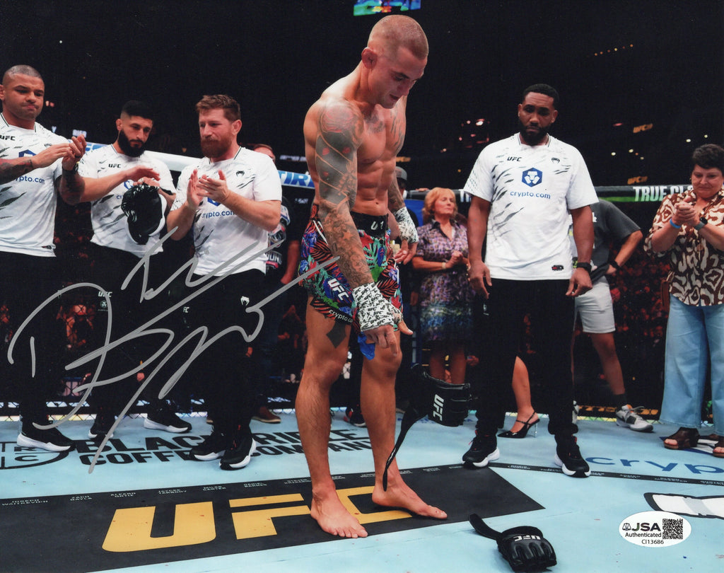 Dustin Poirier autographed signed inscribed 8x10 photo UFC JSA Max Holloway