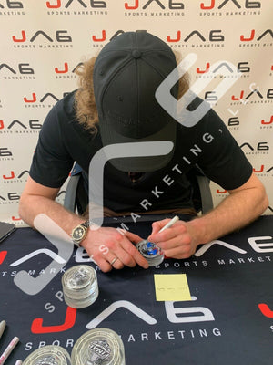 Andrei Vasilevskiy signed inscribed puck Stanley Cup Game Used Ice JSA Lightning