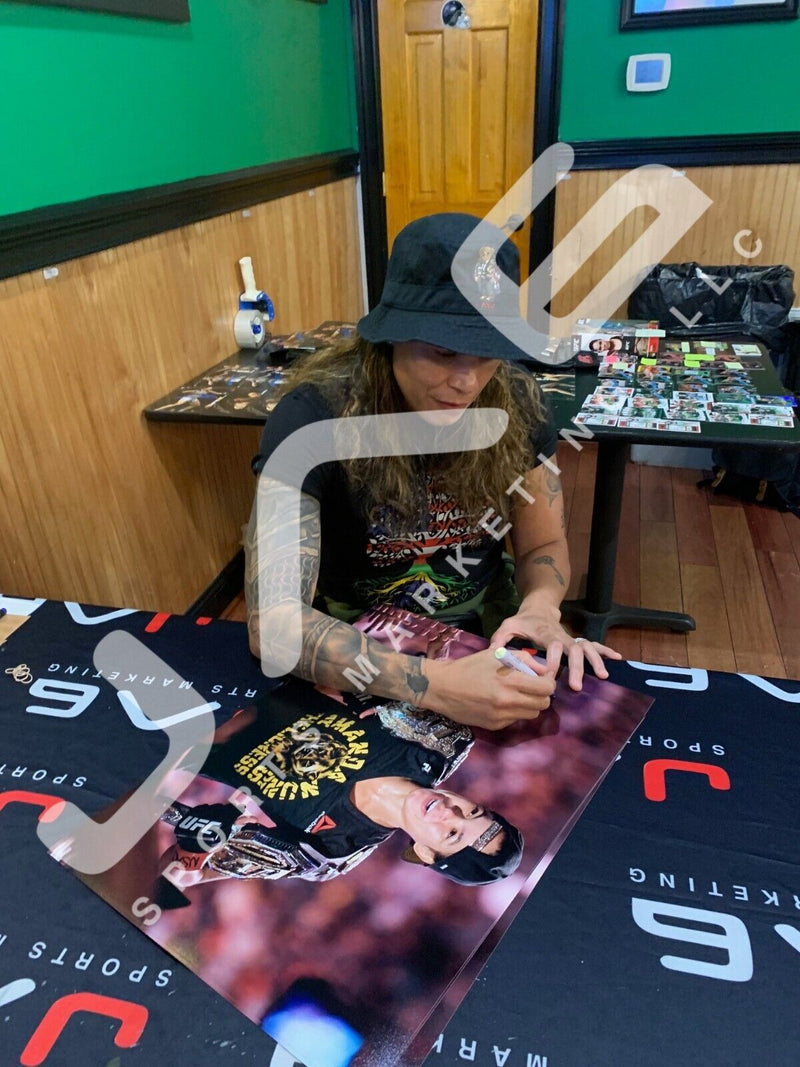 Amanda Nunes autographed signed inscribed UFC 16x20 framed photo JSA Dana White