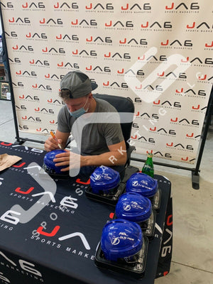 Ondrej Palat signed inscribed mini helmet NHL Tampa Bay Lightning JSA Witness