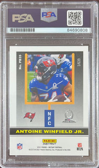 Antoine Winfield Jr auto inscribed Panini card Tampa Bay Buccaneers PSA Encap