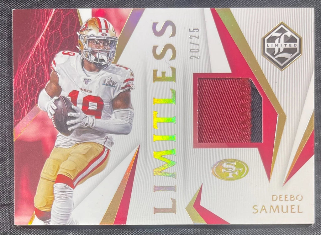 Deebo Samuel 2020 Panini Limited Limitless Game Used Gold /25