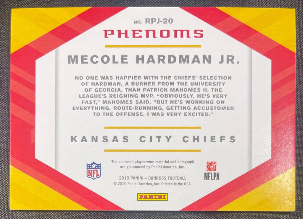 Mecole Hardman Jr. RC 2019 Donruss Phenoms RPA Auto /99