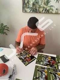 Jeremy Shockey autograph signed inscribed 8x10 photo framed New York Giants JSA