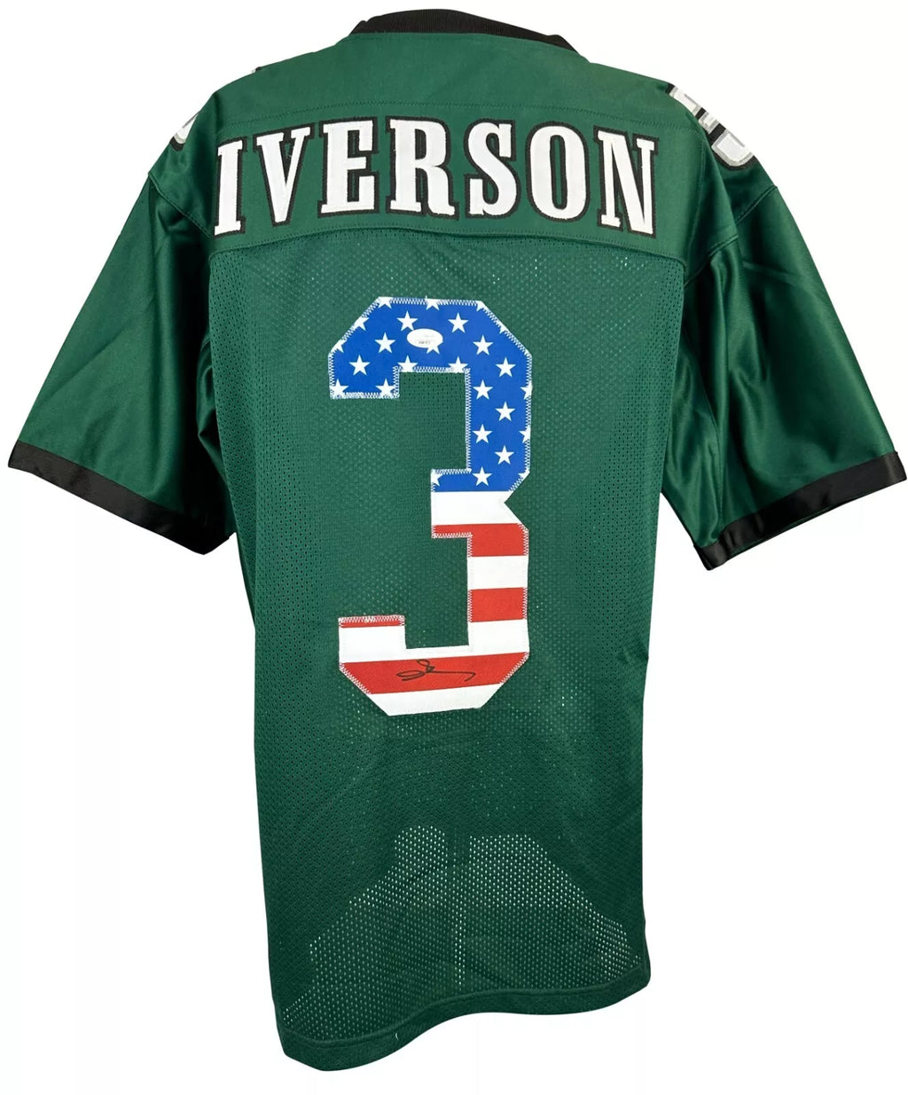 Allen Iverson autographed signed stat jersey green Pro Style JSA COA