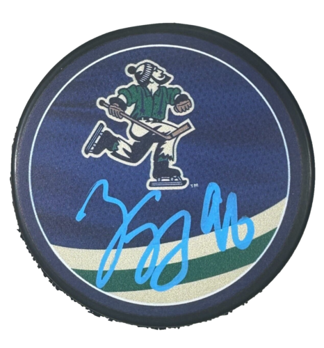 Andrei Kuzmenko autographed signed puck NHL Vancouver Canucks JSA COA