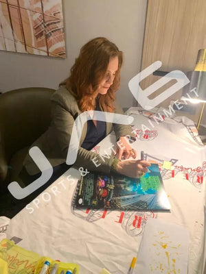 Cast signed insc TMNT framed 16x20 JSA Pais Tochi Feldman Rist Hoag Saito Clash
