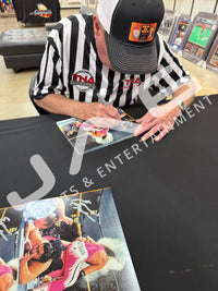 Earl Hebner autographed signed T-Shirt Referee WWE WWF TNA JSA COA