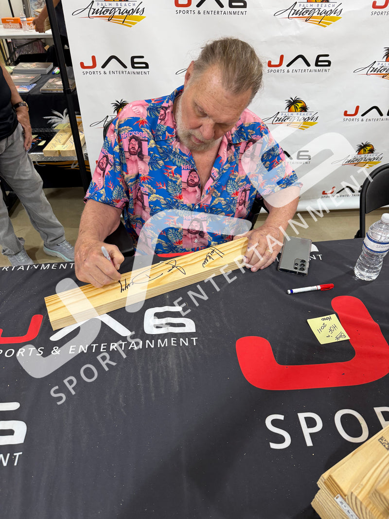 Hacksaw Jim Duggan autographed signed inscribed 2x4 wood plank WWE WWF WCW JSA