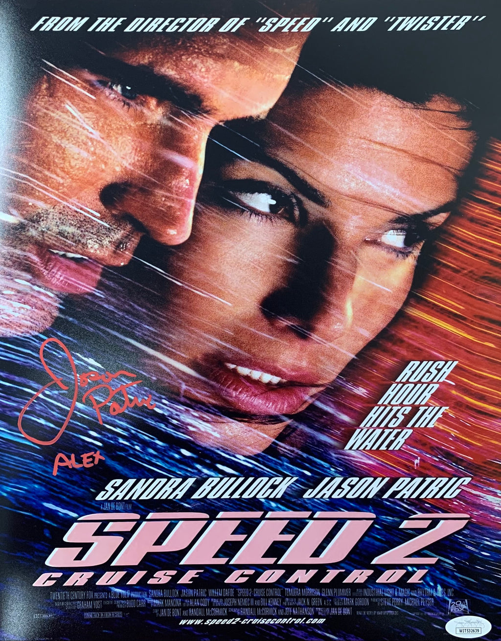 Jason Patric autographed signed  Inscribed 11x14 photo JSA COA Speed 2 Alex