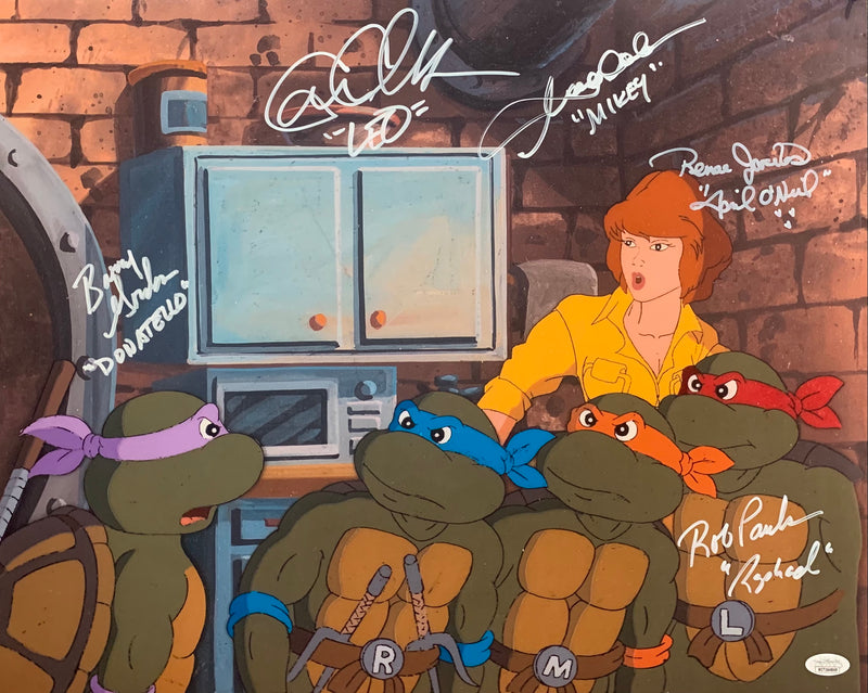 Teenage Mutant Ninja Turtles cast signed inscribed 16x20 photo JSA Witness TMNT