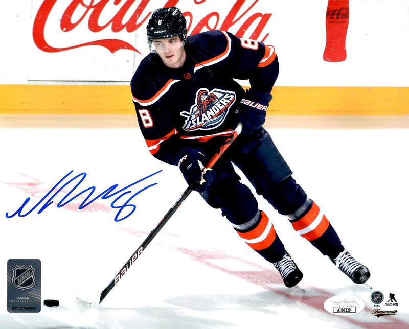 Noah Dobson autographed signed 8x10 photo NHL New York Islanders JSA COA