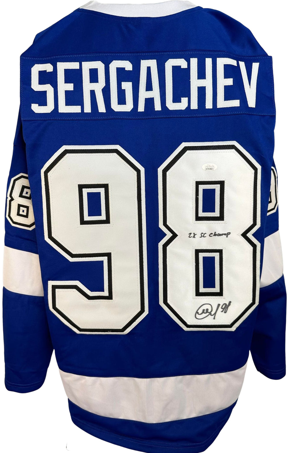 Mikhail Sergachev autographed inscribed jersey NHL Tampa Bay Lightning JSA COA