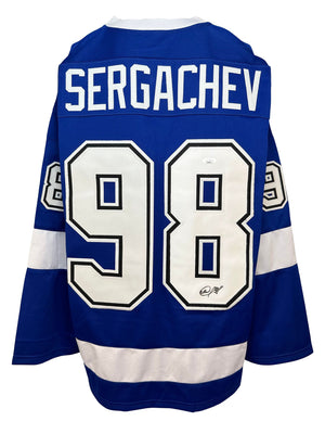 Mikhail Sergachev signed jersey autographed NHL Tampa Bay Lightning JSA COA