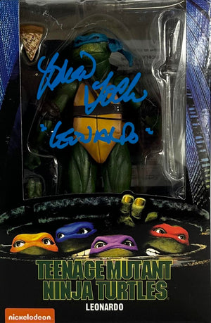 Brian Tochi signed inscribed NECA figure JSA COA Teenage Mutant Ninja Turtles