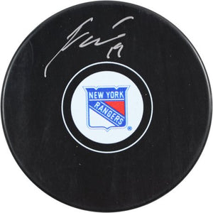 New York Rangers Jesper Fast signed Puck - JAG Sports Marketing